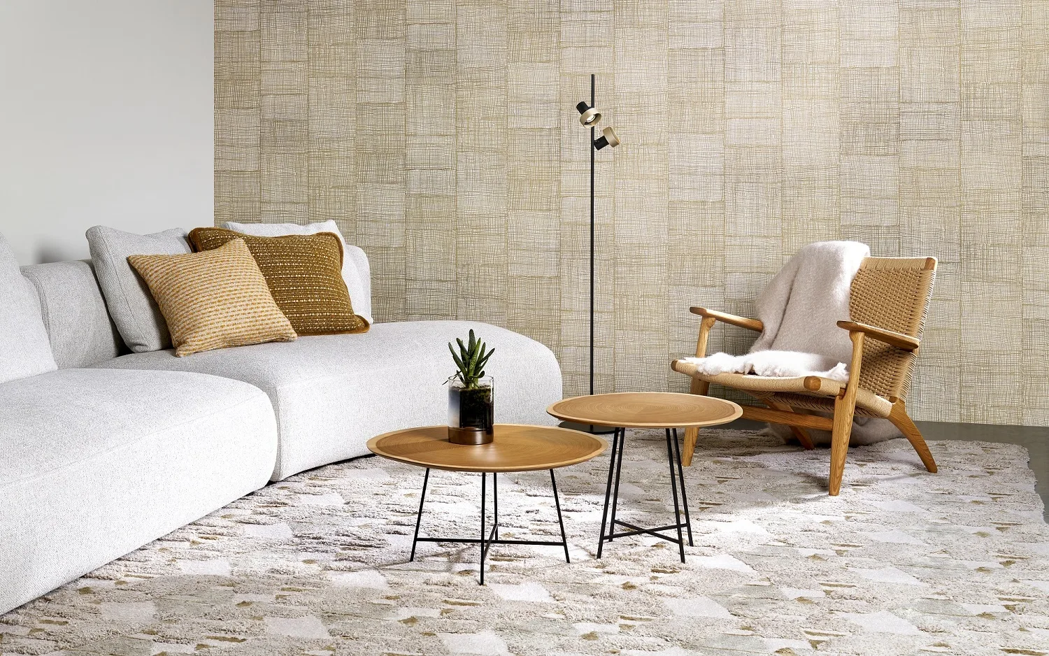 Arte behang in de woonkamer