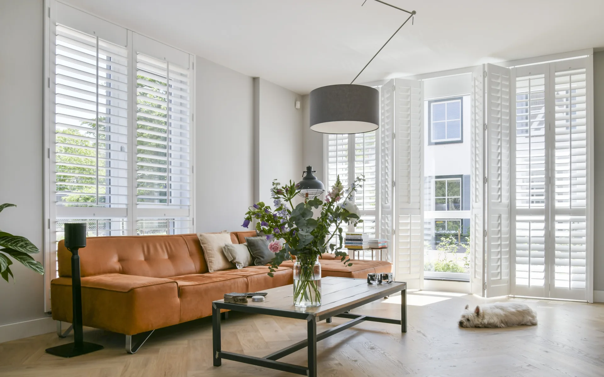 Shutters in de woonkamer
