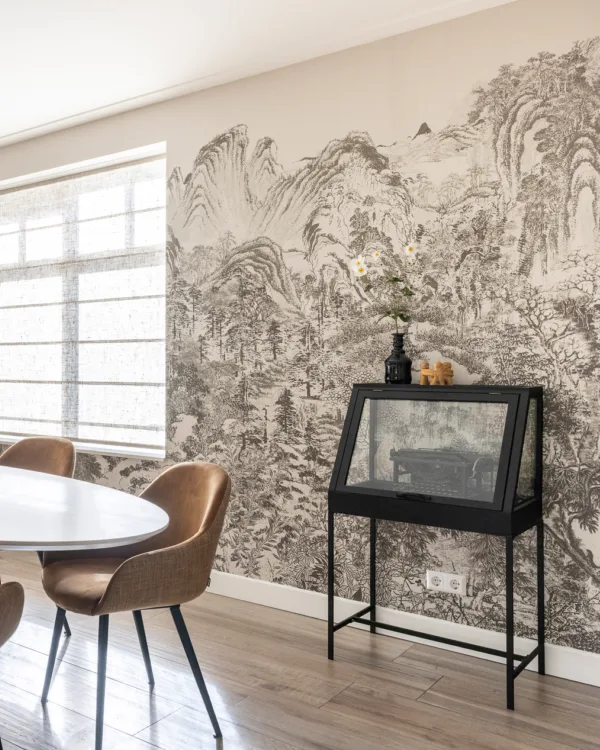 Warm kleurrijke eetkamer bij Aanhuis