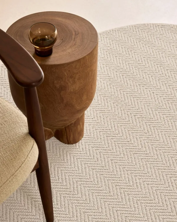 Vloerkleed met structuur in de kleur zand