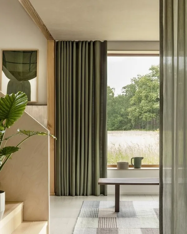 Salon aux tons verts