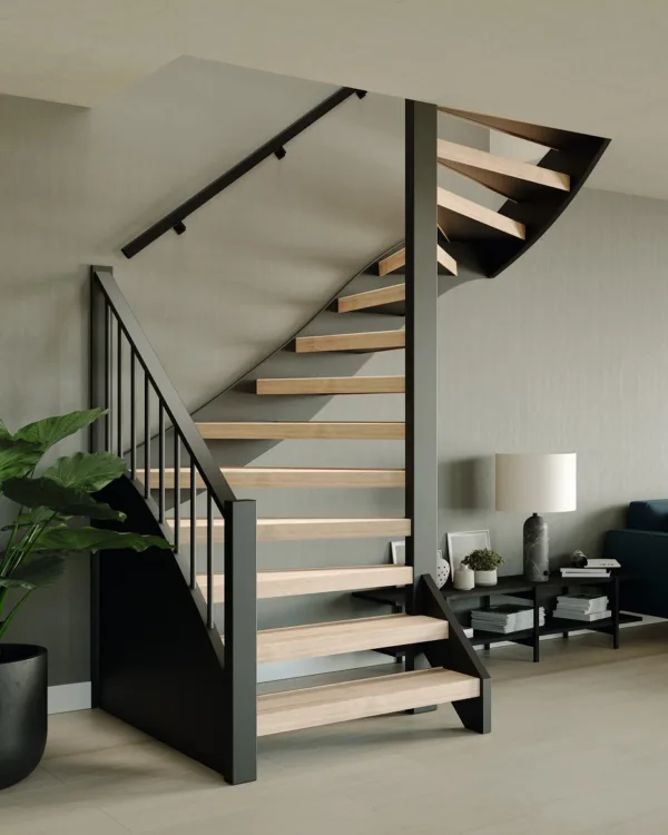 Traprenovatie laminaat in moderne stijl