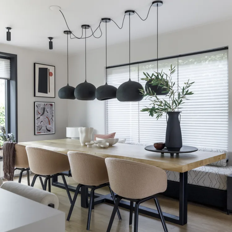 Industrieel stoer in de eetkamer