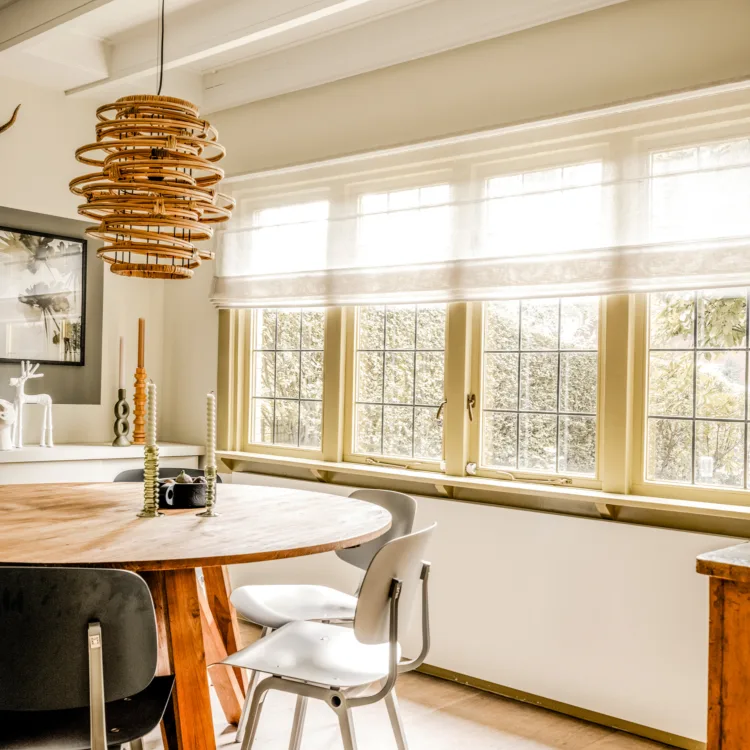 Haarlem pvc vloer en vouwgordijnen keuken