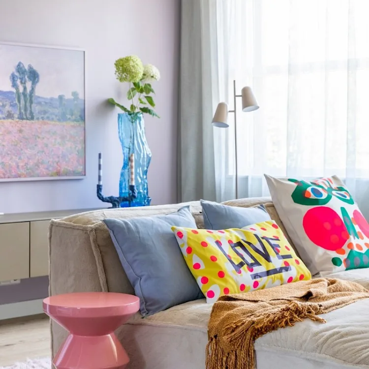 Warm Kleurrijk woonkamer | Aanhuis