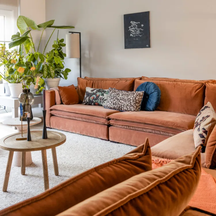 Warm Kleurrijk woonkamer bij Aanhuis