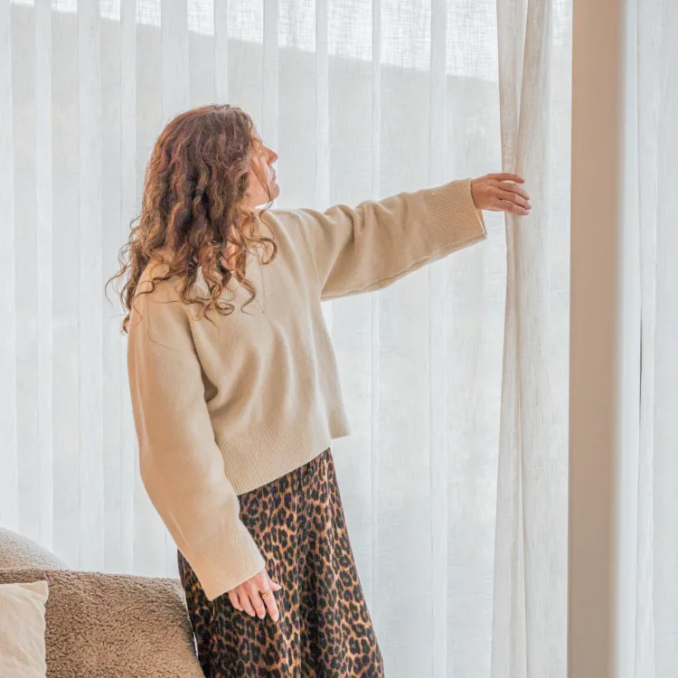 Vadain inbetweens gordijnen in de woonkamer